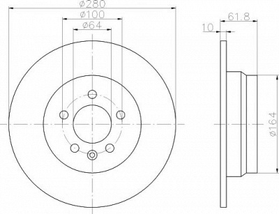 HELLA PAGID 8dd355107261 -  Тормозной диск
